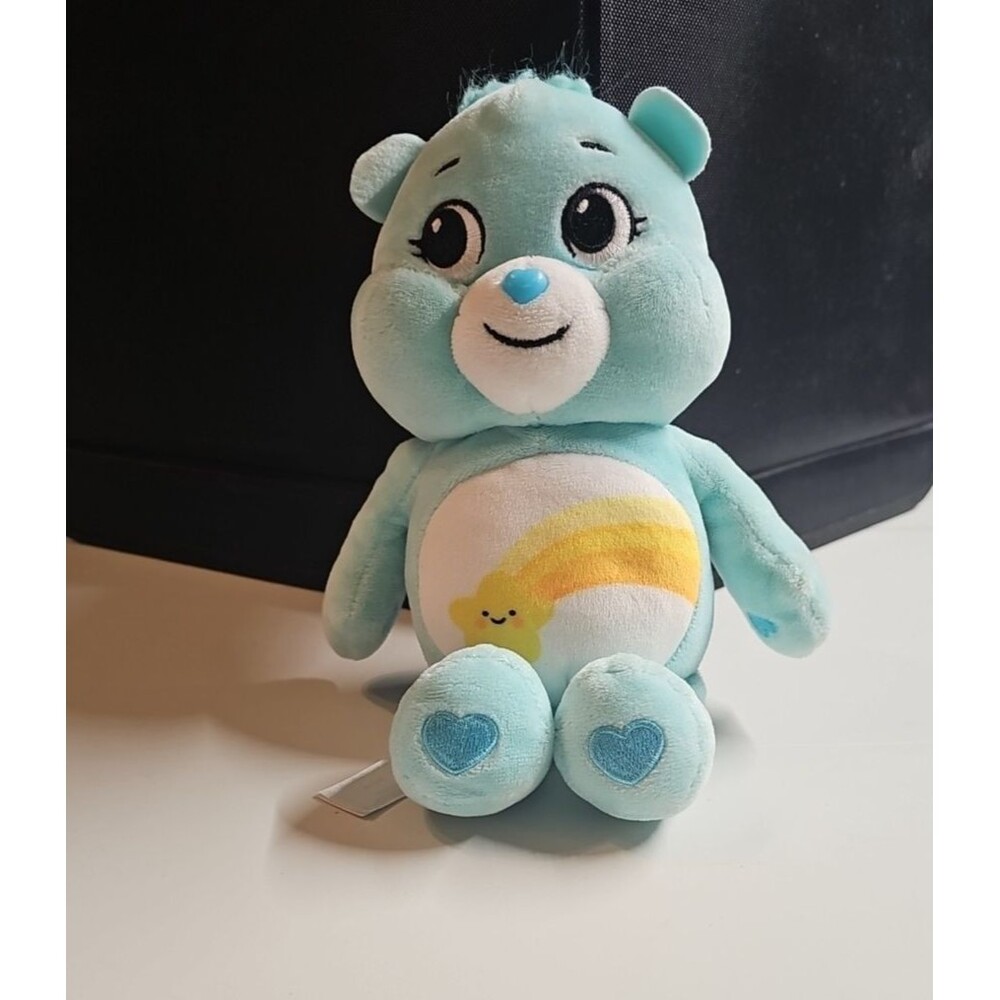 9" Care Bears Blue Wish Bear Stuffed Bean Shooting Star Plush (2021)